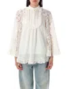 Zimmermann Ascension Lace Detail Tunic In White