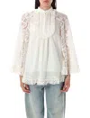 Zimmermann Ascension Lace Yok Tunic In White