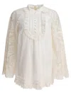 Zimmermann Ascension Lace Trim Tunic Top In White