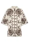 Zimmermann Ascension Leather-trimmed Broderie Anglaise Linen Shirt