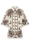 Zimmermann Ascension Leather-trimmed Broderie Anglaise Linen Shirt In White