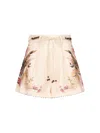 Zimmermann Ascension Linen Shorts In White