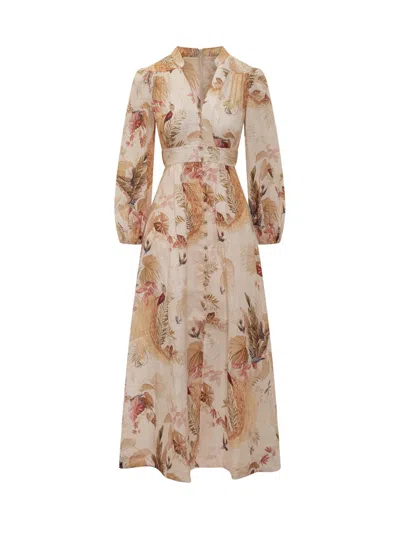 Zimmermann Ascension Midi Dress In Multi