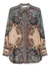 Zimmermann 'ascension' Multicolor Silk Shirt In Multi