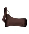 Zimmermann Ascension One Shoulder Bikini Ring Detail In Brown