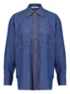 Zimmermann Ascension Oversize Denim Shirt In Blue