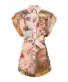 Zimmermann Ascension Floral-print Linen Playsuit