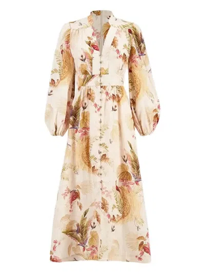 ZIMMERMANN ASCENSION PLUNGE MAXI DRESS