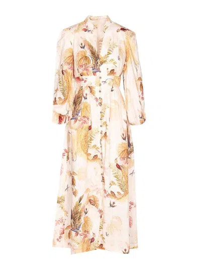 Zimmermann Ascension Plunge Midi Dress