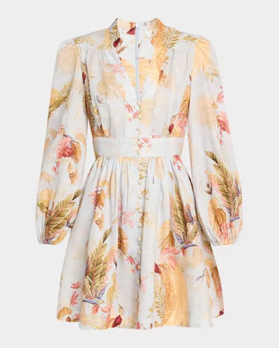 ZIMMERMANN ASCENSION PLUNGE MINI DRESS