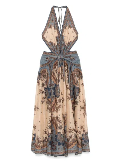 Zimmermann Ascension Printed Maxi Dress In Blue