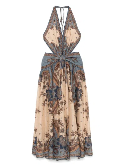 Zimmermann Ascension Printed Maxi Dress In Blue
