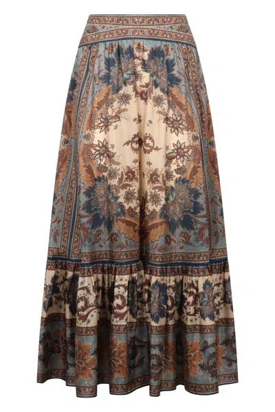 ZIMMERMANN ZIMMERMANN ASCENSION PRINTED SILK SKIRT
