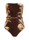 Zimmermann Off-the-shoulder Ascension Swimsuit In Multi