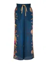 Zimmermann Flowing Floral Print Wide Trousers With Elasticated Waist