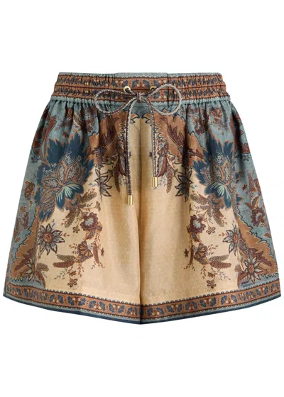 ZIMMERMANN ZIMMERMANN ASCENSION RELAXED PRINTED SILK SHORTS