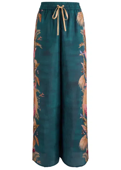 ZIMMERMANN ZIMMERMANN ASCENSION RELAXED PRINTED SILK TROUSERS