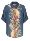 Zimmermann Ascension Relaxed Shirt In Blue