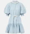 Zimmermann Ascension Ruffled Denim Minidress