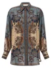 Zimmermann Ascension Manstyle Printed Silk Shirt In Multi