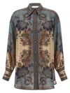 Zimmermann Ascension Manstyle Printed Silk Shirt In Multi