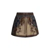 Zimmermann Ascension Multicolor Shorts With Elastic Drawstring And All-over Print In Silk Woman In Brown