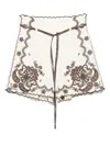 Zimmermann Womens Ivory Chocolate Ascension Embroidered Linen Shorts Xs In Multi
