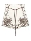 Zimmermann Shorts Ascension In Lino Avorio  Donna In White