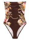 Zimmermann Off-the-shoulder Ascension Swimsuit