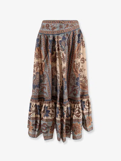 ZIMMERMANN ASCENSION TIERED MIDI SKIRT