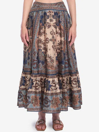 ZIMMERMANN ASCENSION TIERED MIDI SKIRT