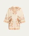 Shop Zimmermann Ascension Tunic Mini Dress