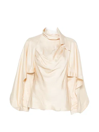 Zimmermann Ascent Draped Blouse In White