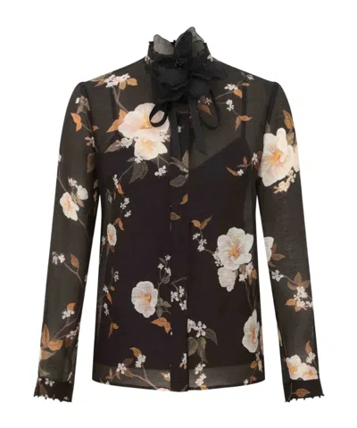 Zimmermann Ascent Embellished Body Shirt In Black