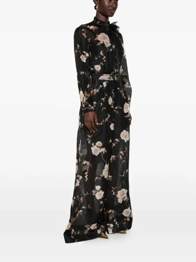 Zimmermann Ascent Floral-print Pleated Trousers In Multi