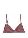Zimmermann Aster Bead Detail Bikini Top In Vintage Mauve In Brown