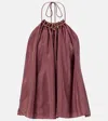 Zimmermann Zim Aster Gathered Bead Cami Blouse Musk In Brown