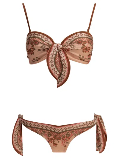 Zimmermann "aster" Bikini In Brown
