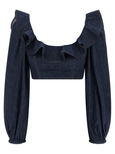 Zimmermann Aster Blouse In Navy