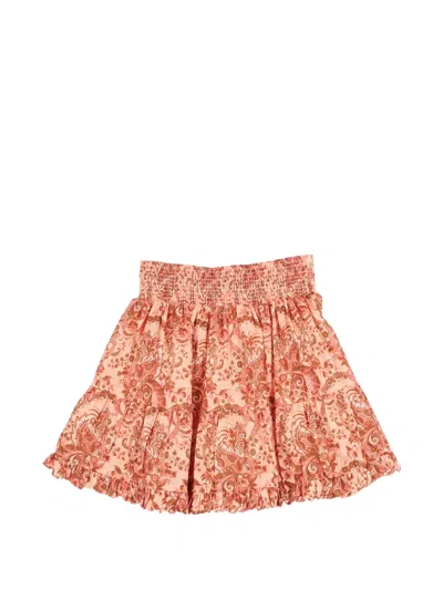 Zimmermann Kids' Aster Bubble-hem Skirt In Pink