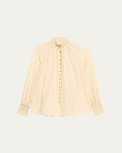Zimmermann Aster Buttoned Blouse In White