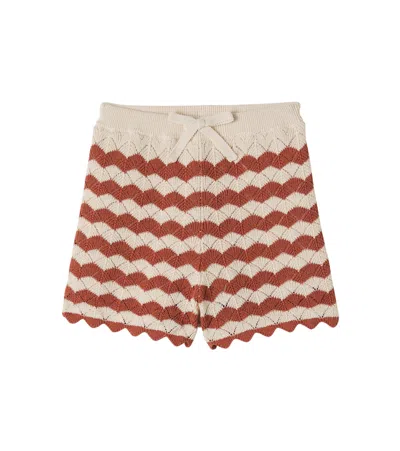 Zimmermann Aster Cotton And Linen-blend Shorts In Brown