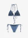 Zimmermann Aster Paisley Embroidered Denim Two-piece Swimsuit In Multi