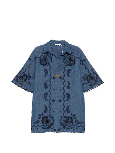 ZIMMERMANN ZIMMERMANN ASTER DENIM MINI DRESS