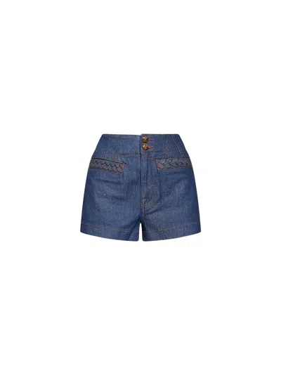 Zimmermann Aster Denim Shorts In Blue