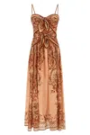 Zimmermann Womens Pink Paisley Floral Aster Scar Silk Midi Dress Xl In Multi