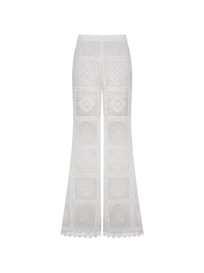 Zimmermann Aster Embroidered Trousers In Multi