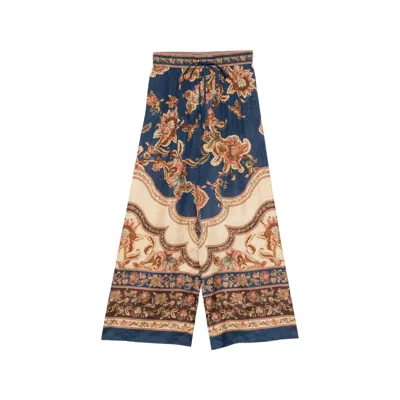 Zimmermann Aster Floral-print Drawstring Trousers In Multi
