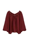 Zimmermann Blouse Aster With Ruffles And Beads In Multi