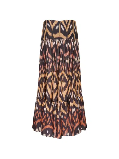 Zimmermann Aster Ikat Midi Skirt In Multi